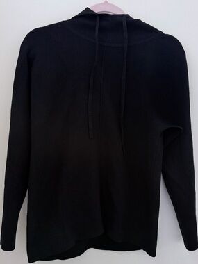 Banana Republic Black Knit Lounge Set Matching Hoodie + Leggings Size Small Chic